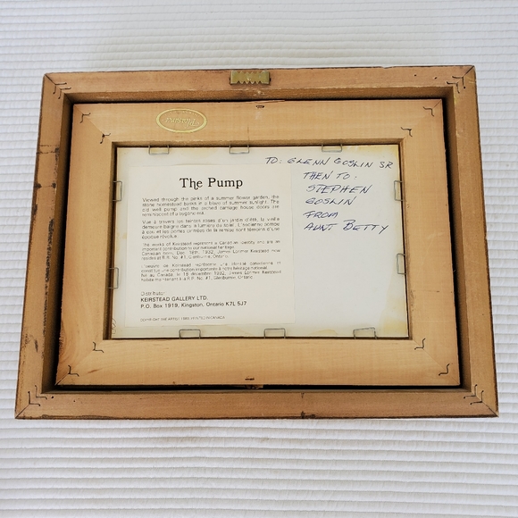 2 Cottage Prints 12"x7.5" Kierstead Gallery Vintage Wood Frame 1980s Cottagecore - Picture 8 of 16